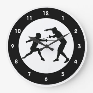 Fencing Design Wall Clock