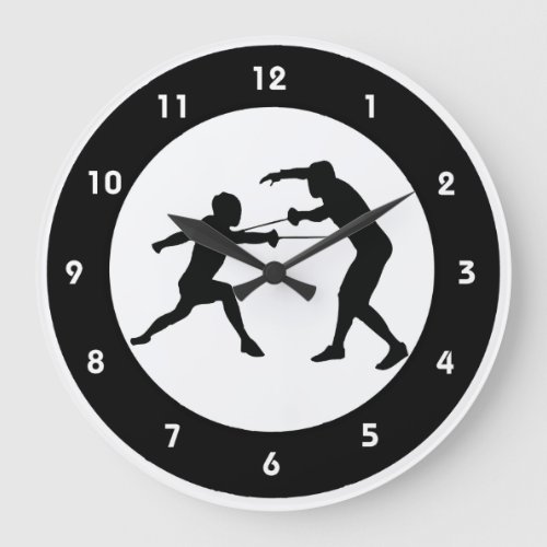 Fencing Design Wall Clock