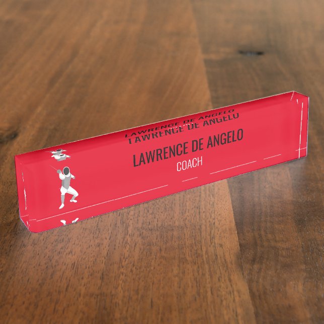 Fencing Desk Name Plate (Side)