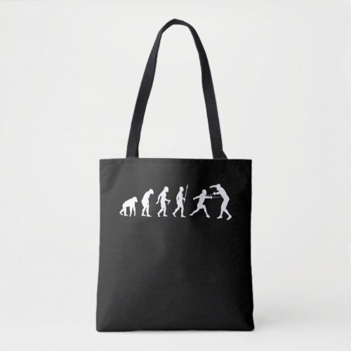 Fencing Evolution Hobby Sport Fencing Humor Tote Bag