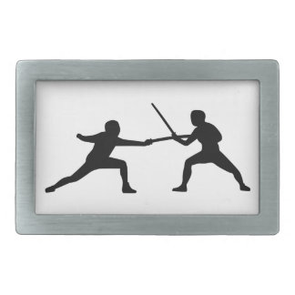 Fencing fencer couple belt buckle