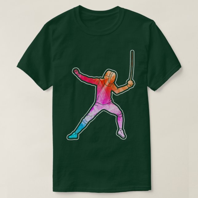Fencing Fencer Foil Epee Saber  T-Shirt (Design Front)