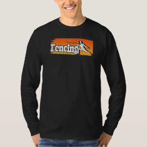 Fencing Fencer Mask Duel Epee Saber Fight Rapier F T-Shirt