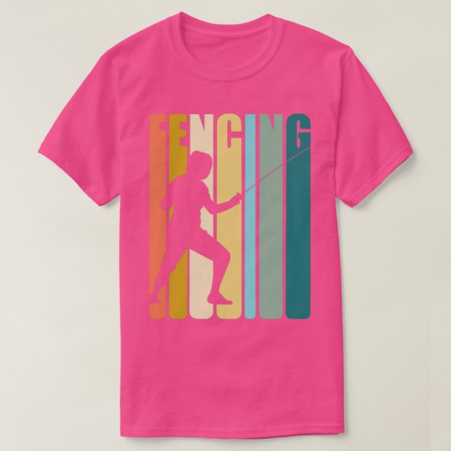 Fencing Fencing Retro (1) T-Shirt (Design Front)