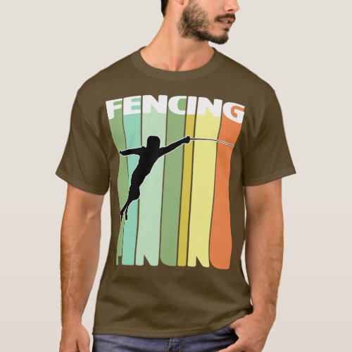 Fencing Fencing Retro 4 T_Shirt