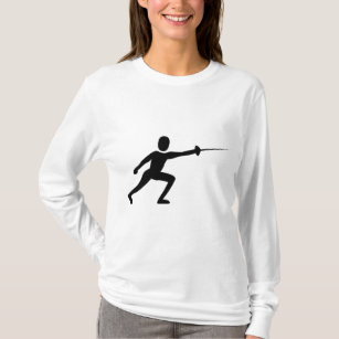 Fencing Figure - Black T-Shirt