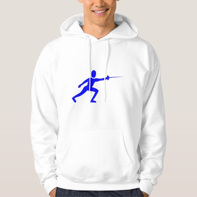 Fencing Figure - Blue Hoodie (Front)
