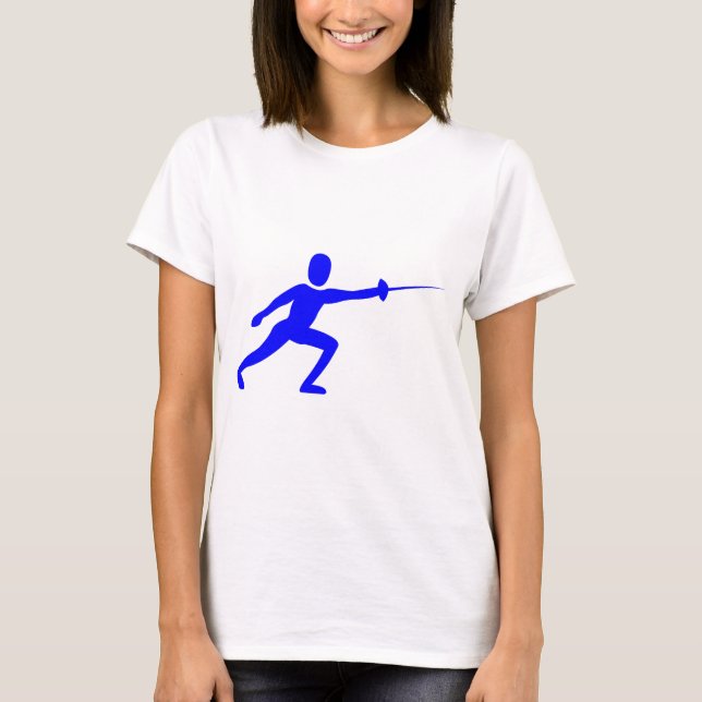 Fencing Figure - Blue T-Shirt (Front)