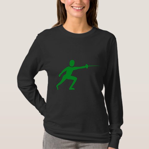 Fencing Figure _ Grass Green T_Shirt