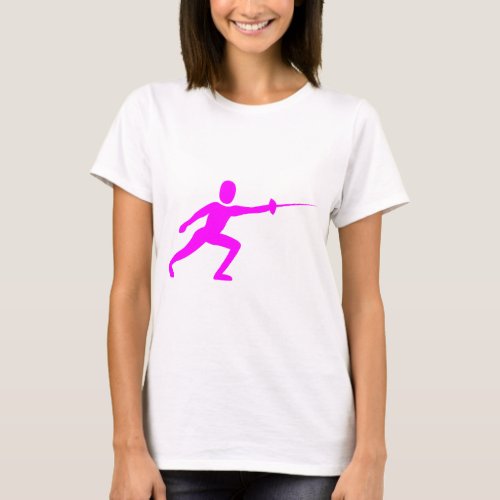 Fencing Figure _ Magenta T_Shirt