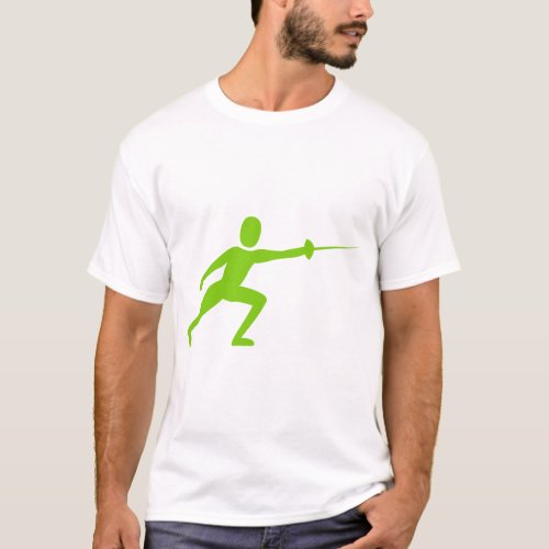 Fencing Figure _ Martian Green T_Shirt