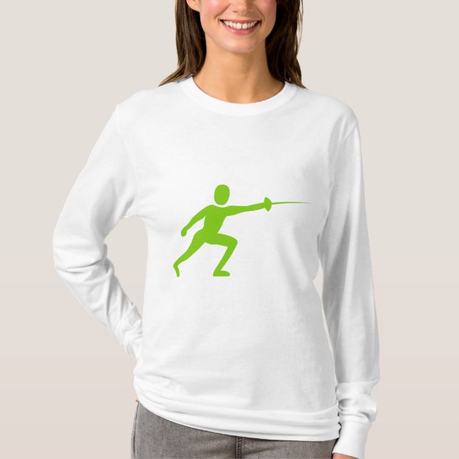 Fencing Figure - Martian Green T-Shirt (Front)
