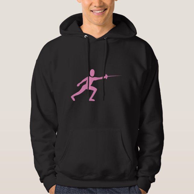 Fencing Figure - Pink Hoodie (Front)