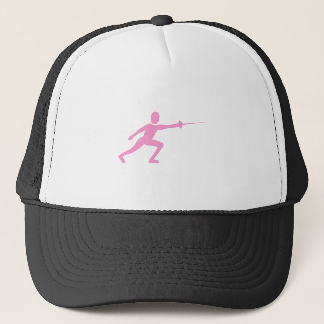 Fencing Figure - Pink Trucker Hat (Front)