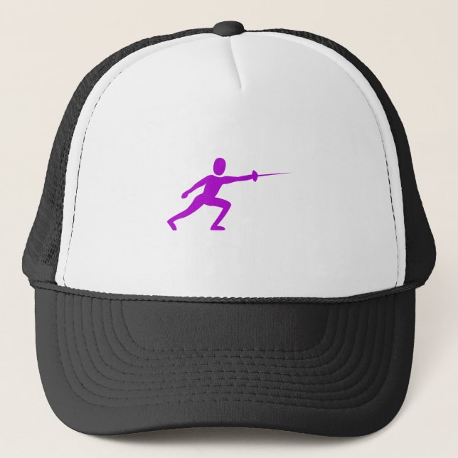 Fencing Figure - Purple Trucker Hat (Front)