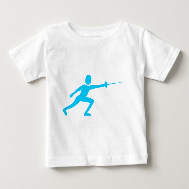 Fencing Figure - Sky Blue Baby T-Shirt (Front)