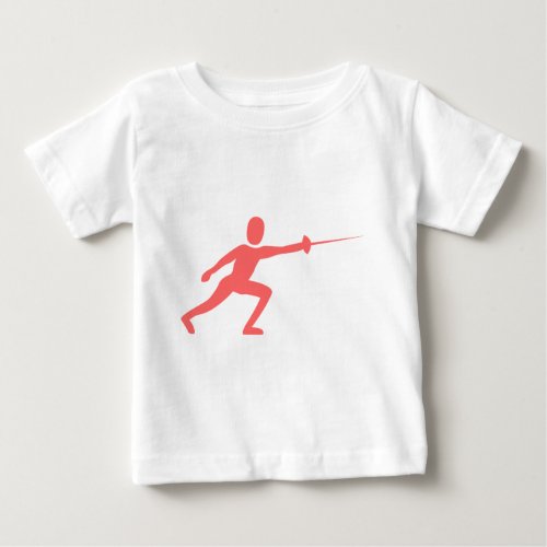 Fencing Figure _ Tropical Pink Baby T_Shirt