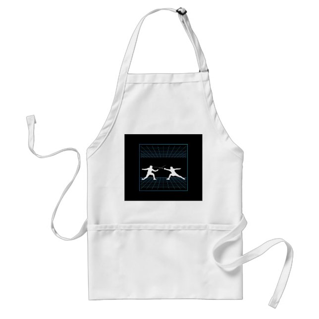 Fencing Game gamer fencer sport fencing Adult Apron (Front)