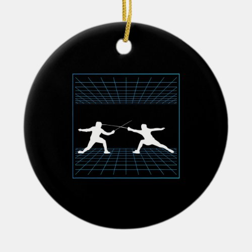 Fencing Game gamer fencer sport fencing Ceramic Ornament