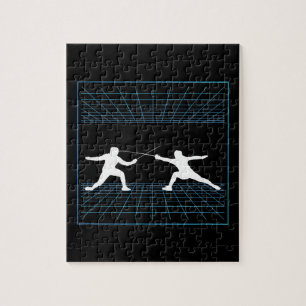 Fencing Game gamer fencer sport fencing Jigsaw Puzzle