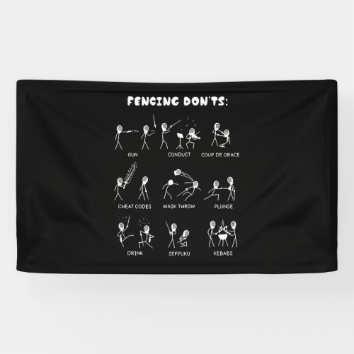 Fencing Gift  I Always Win All Match Banner