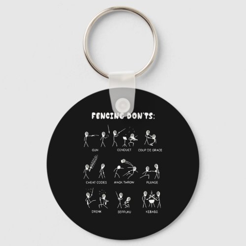 Fencing Gift  I Always Win All Match Keychain