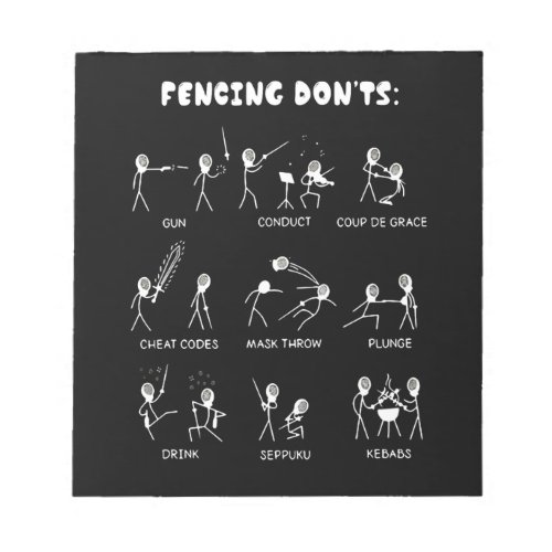 Fencing Gift  I Always Win All Match Notepad