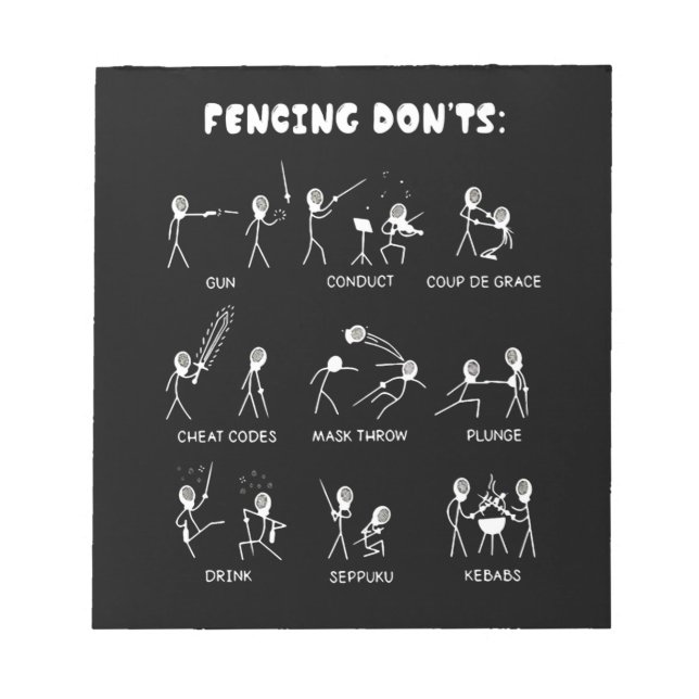 Fencing Gift | I Always Win All Match Notepad (Front)