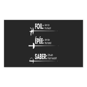 Fencing Gift | I Always Win All Match Rectangular Sticker