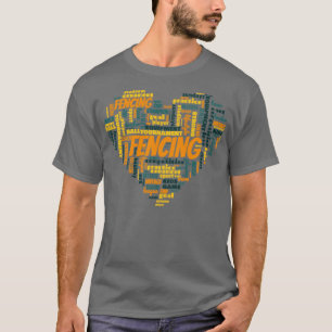Fencing girl heart T-Shirt