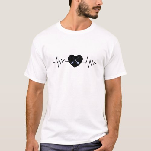 Fencing Heartbeat T_Shirt