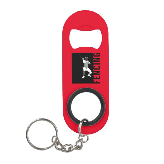 Fencing Keychain Bottle Opener (Front)
