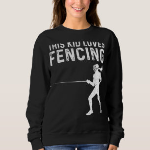 Fencing Kids Boys Girls Fencer Sword Sports Sweatshirt