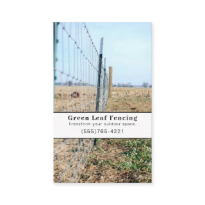 Fencing Landscaping Service Business Card