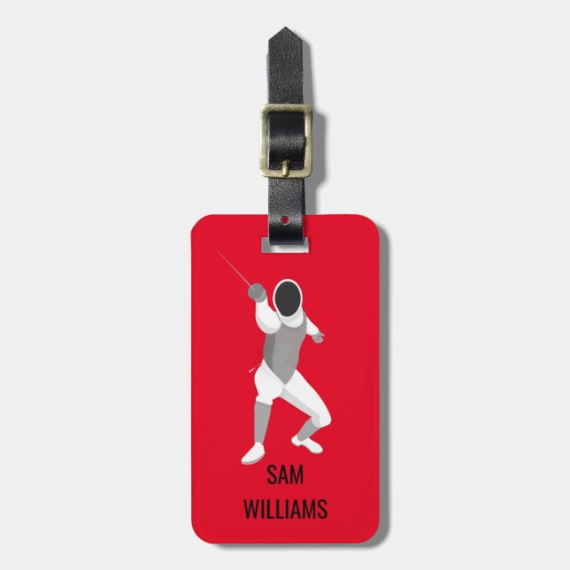 Fencing Luggage Tag (Front Vertical)