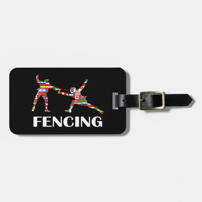 Fencing Luggage Tag (Front Horizontal)
