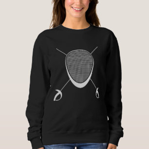 Fencing   Mask and Sword for Fencers Sweatshirt