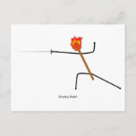 Fencing Match - Postcard at Zazzle
