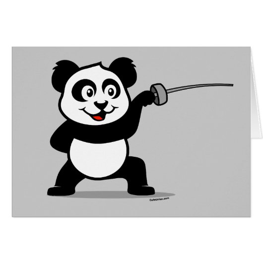 Fencing Panda Cards (Front Horizontal)