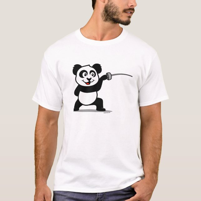 Fencing Panda T-Shirt (Front)