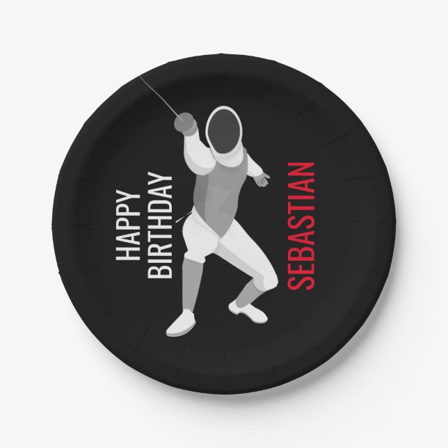 Fencing Paper Plates (Front)