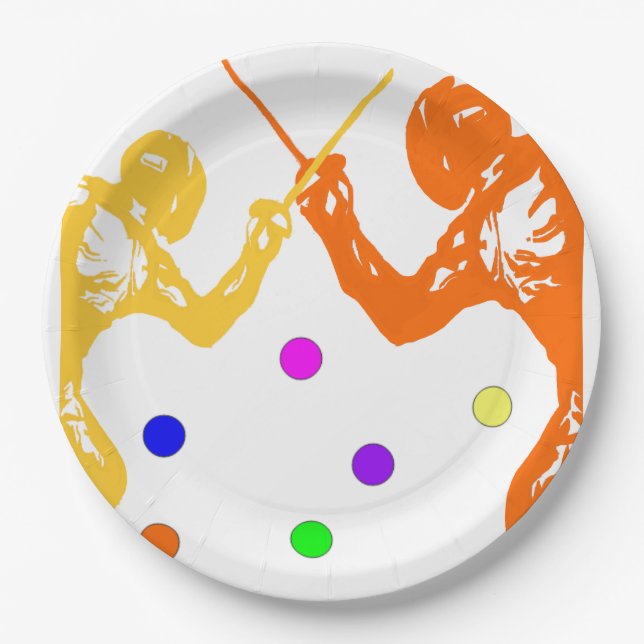 Fencing      paper plates (Front)