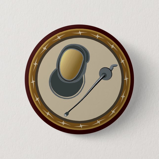 Fencing Pinback Button (Front)