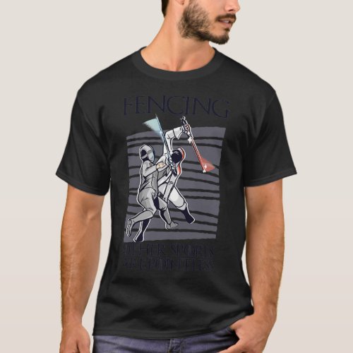Fencing Pointless Combat Sports Lover Fencer Graph T_Shirt