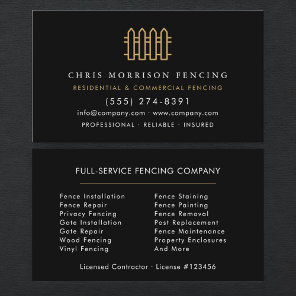 Fencing Repair Service Business Card