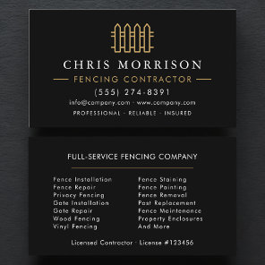 Fencing Residential and Commercial  Business Card