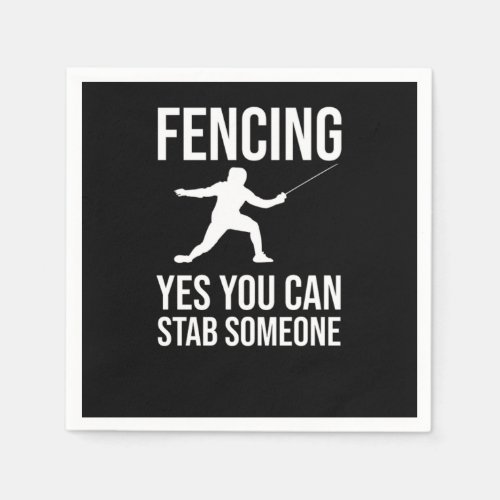 Fencing Sabre Foil Sword Fencer Napkins
