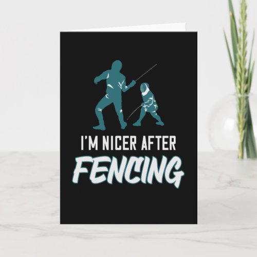 Fencing Saying Fencer Epee Gift Card