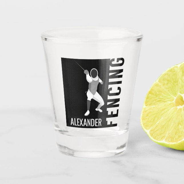 Fencing Shot Glass (Front)