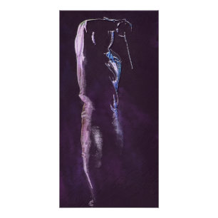 Fencing Silhouette Glossy Poster